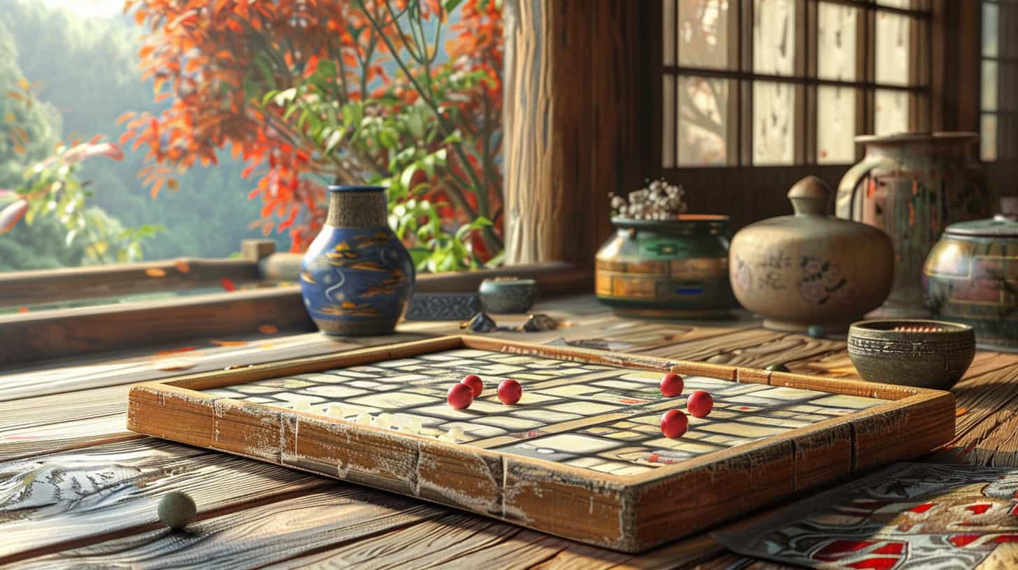 Gomoku Board of a game of Gomoku in action