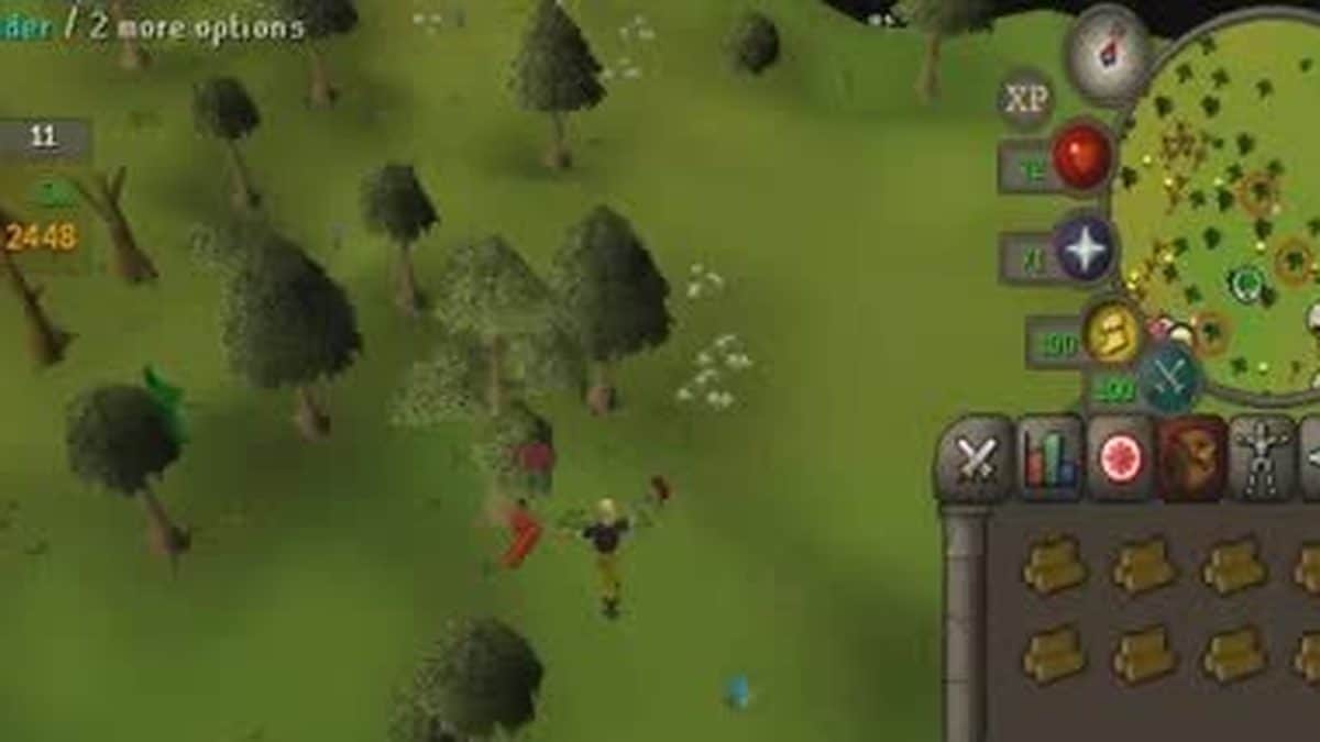 Chopping yew trees with yew logs in the inventory