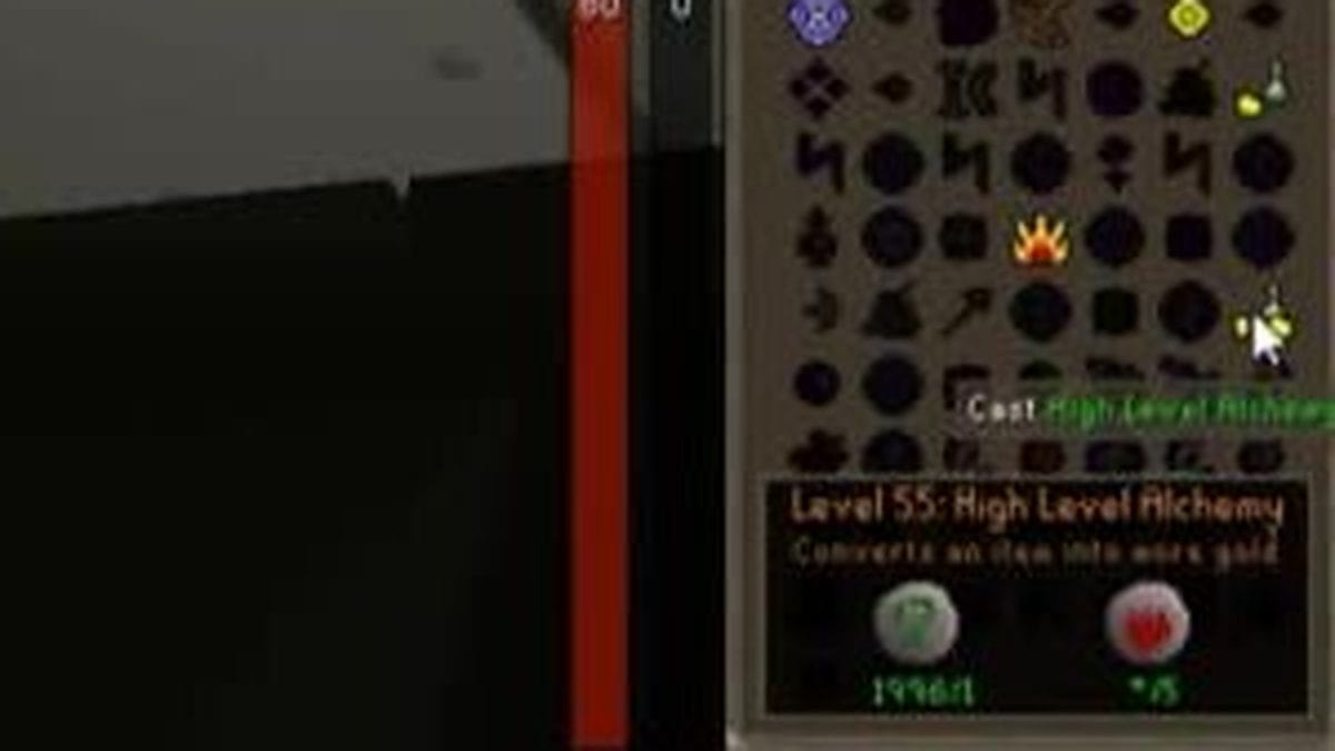 High Level Alchemy on the spellbook